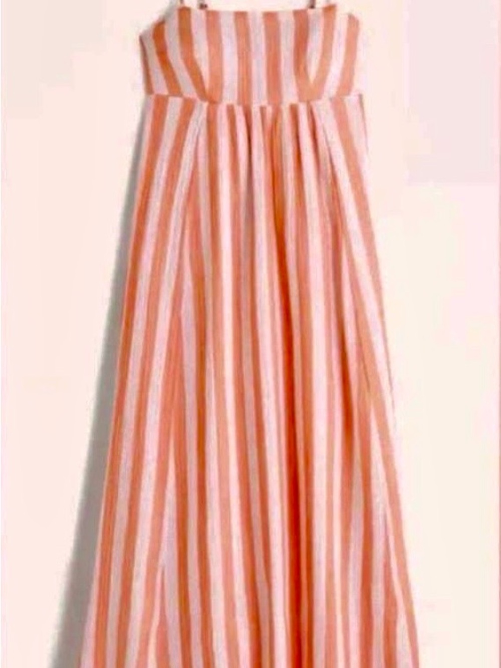 Pink and White Striped Maxi Dress - Summer Dress. GUC. SZ SM
